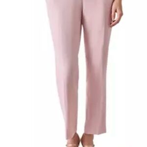 Kasper Pink Straight Leg Pants Modern Tailored Design